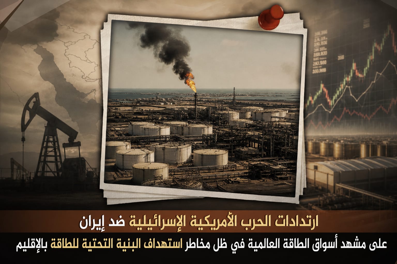 ارتدادات الحرب الأمريكية الإسرائيلية ضد إيران على مشهد أسواق الطاقة العالمية في ظل مخاطر استهداف البنية التحتية للطاقة بالإقليم